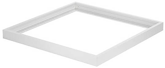 Ein weißer, rechteckiger Deckenleuchtenrahmen mit minimalistischem Design.