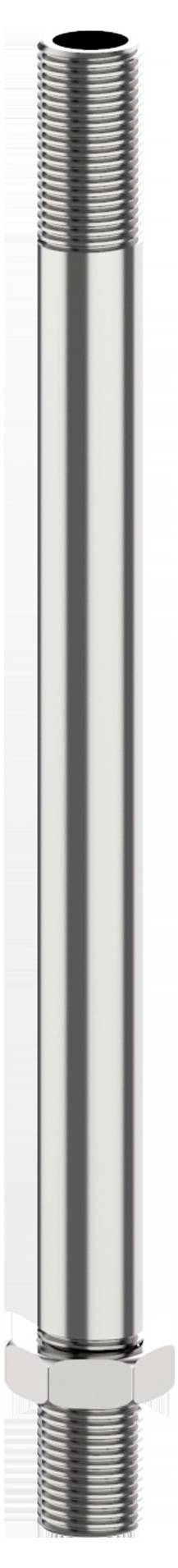 Eine lange, zylindrische Metallstange mit Gewinde an beiden Enden, die als mechanisches Bauteil oder Befestigungsvorrichtung verwendet wird.