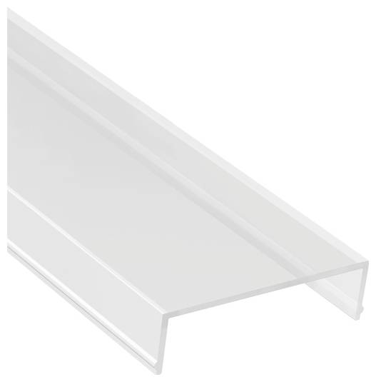 Eine metallische, doppelt-T-förmige Deckenhalterung mit mehreren Löchern und Schlitzen zur Befestigung, vor schwarzem Hintergrund dargestellt.