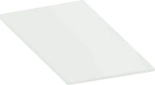Ein einfaches, weißes, rechteckiges Blatt Papier in einem Winkel positioniert.