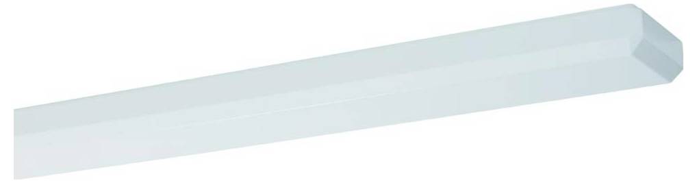 Ein langes, rechteckiges LED-Röhrenlicht mit mattiertem Abdeckung, das für die Überkopfmontage in Büro- oder Geschäftsräumen konzipiert ist.