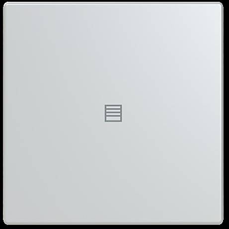 Eine hellgraue quadratische Schaltfläche mit einem gestapelten horizontalen Liniensymbol in der Mitte, das eine Menü- oder Einstellungsoption darstellt.