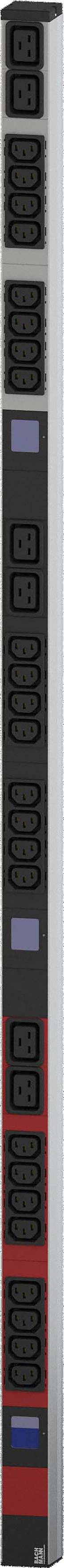 Stapel verschiedenfarbiger Bücher, vertikal auf einem Regal organisiert.