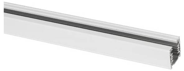 Ein silberner Aluminium-Kanal mit einem schwarzen Streifen entlang seiner Kante, verwendet zur Montage von LED-Leuchtstreifen.