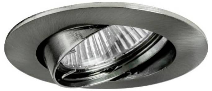 Eingebauter runder Metall-Einbauleuchte mit verstellbarem inneren Spot-Trimm und klarer Rippenreflektor-Linse.