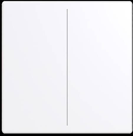 Ein weißes Quadrat mit einer dünnen vertikalen Linie in der Mitte, ähnlich einem minimalistischen Design oder abstrakter Kunst.