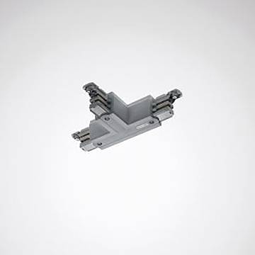 Ein T-förmiger elektrischer Stecker mit metallischen Kontaktpunkten, der zum Verbinden von Kabeln oder Drähten in Schaltkreisen verwendet wird.