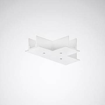 Ein weißes, flaches, geometrisch geformtes Deckenpaneel mit kleinen Löchern, das für architektonische oder innendekortive Zwecke entwickelt wurde.