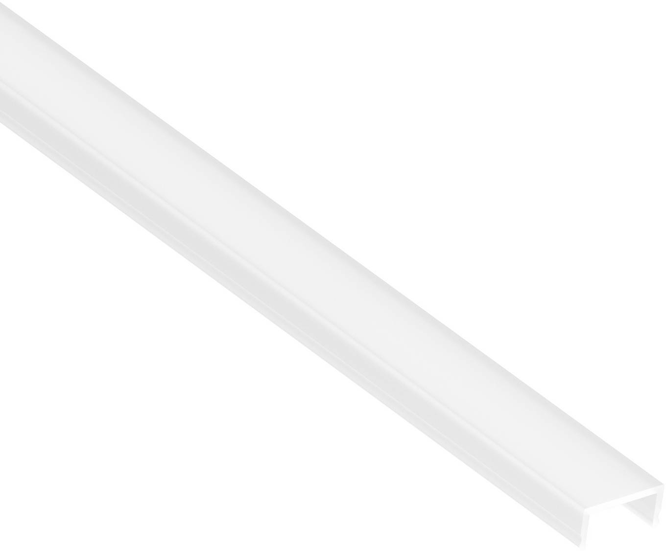 Ein silbernes, bündiges Deckenleuchte mit strukturiertem Reflektor und Diffusor.