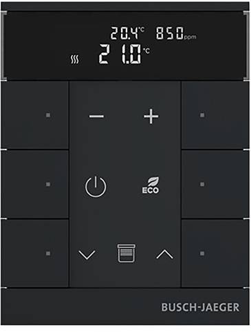 Busch-Jaeger Thermostat-Display zeigt Temperatur „20,4°C