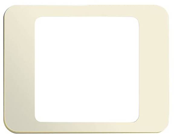 Ein hellbeigefarbener rechteckiger Bilderrahmen mit abgerundeten Ecken, leer und ohne Inhalte im Inneren.