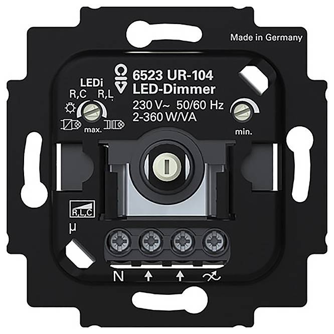 LED-Dimmerschalter mit Bezeichnung 