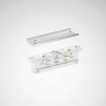 Ein LED-Modul mit mehreren LED-Chips, die in einer linearen Anordnung angeordnet sind. Eine transparente Abdeckung ist oben dargestellt, vermutlich um das Modul zu verschließen.