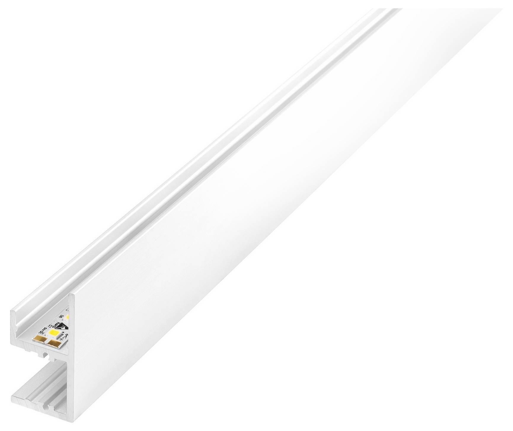 Aluminiumprofil für LED-Streifenbeleuchtung mit elegantem, U-förmigem Design, das zur Unterbringung und zum Schutz von LED-Streifen geeignet ist.