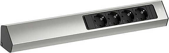 Eine minimalistische rechteckige Deckenleuchte mit mattierter Oberfläche, positioniert vor einem einfachen grauen Hintergrund.