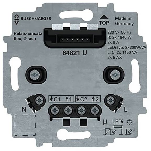 Busch-Jaeger Relais-Einsatz flex, 2-fach