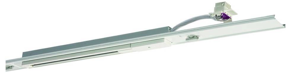 Automatisches Türmotorsystem mit Schiene, das ein elegantes und kompaktes Design für Schiebetüren zeigt.