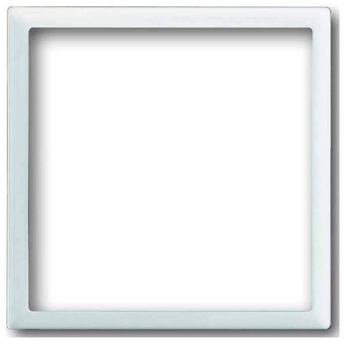 Ein weißer, quadratischer Bilderrahmen mit breitem Rand und ohne Bild im Inneren.