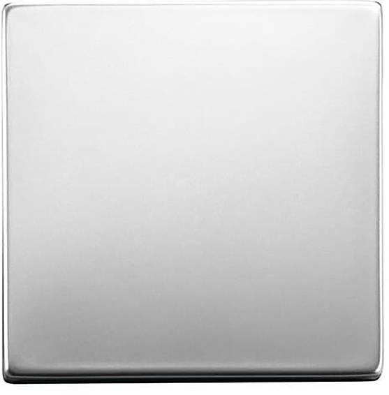 Eine glänzende, rechteckige silberfarbene Metalloberfläche mit glatter Textur, wahrscheinlich als dekoratives oder funktionales Paneel verwendet.