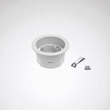 Einbau-Deckenmontageset für den Innenbereich, dargestellt mit beigefügten Schrauben und Teilen, geeignet für 360-Grad-Kameras.