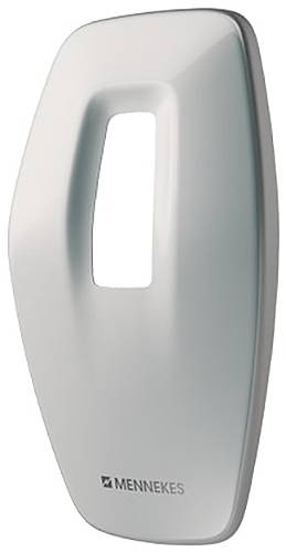 Eine elegante, metallische Geräteabdeckung mit dem Logo 
