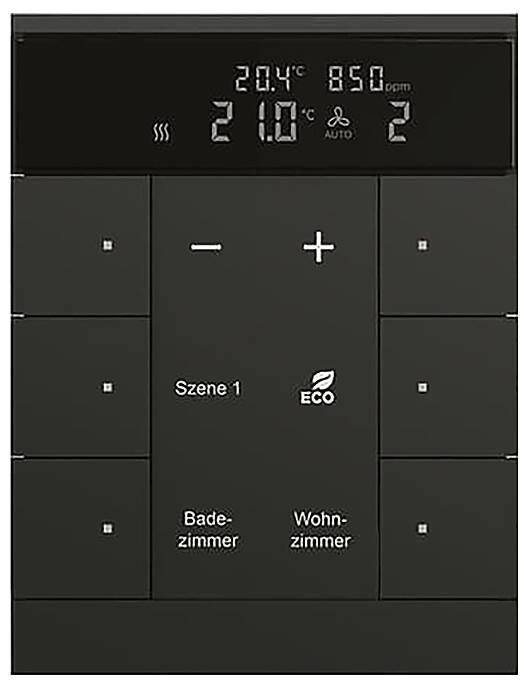 Ein digitales Türschloss-Zylinder in Metallausführung, Marke 'Busch-Jaeger', entwickelt zum Einsetzen in eine Tür für schlüssellosen Zugang.