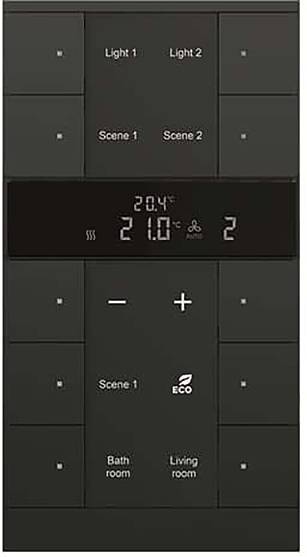 Touchpanel mit Schaltflächen für „Licht 1