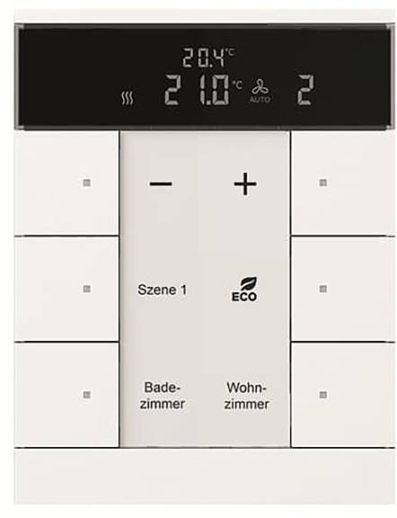 Thermostat-Schnittstelle mit aktueller Temperatur „20,4°C