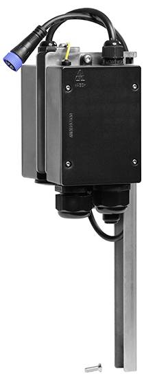 Ein Computerkühler mit drei RGB-beleuchteten Lüftern und einem digitalen Display, das 