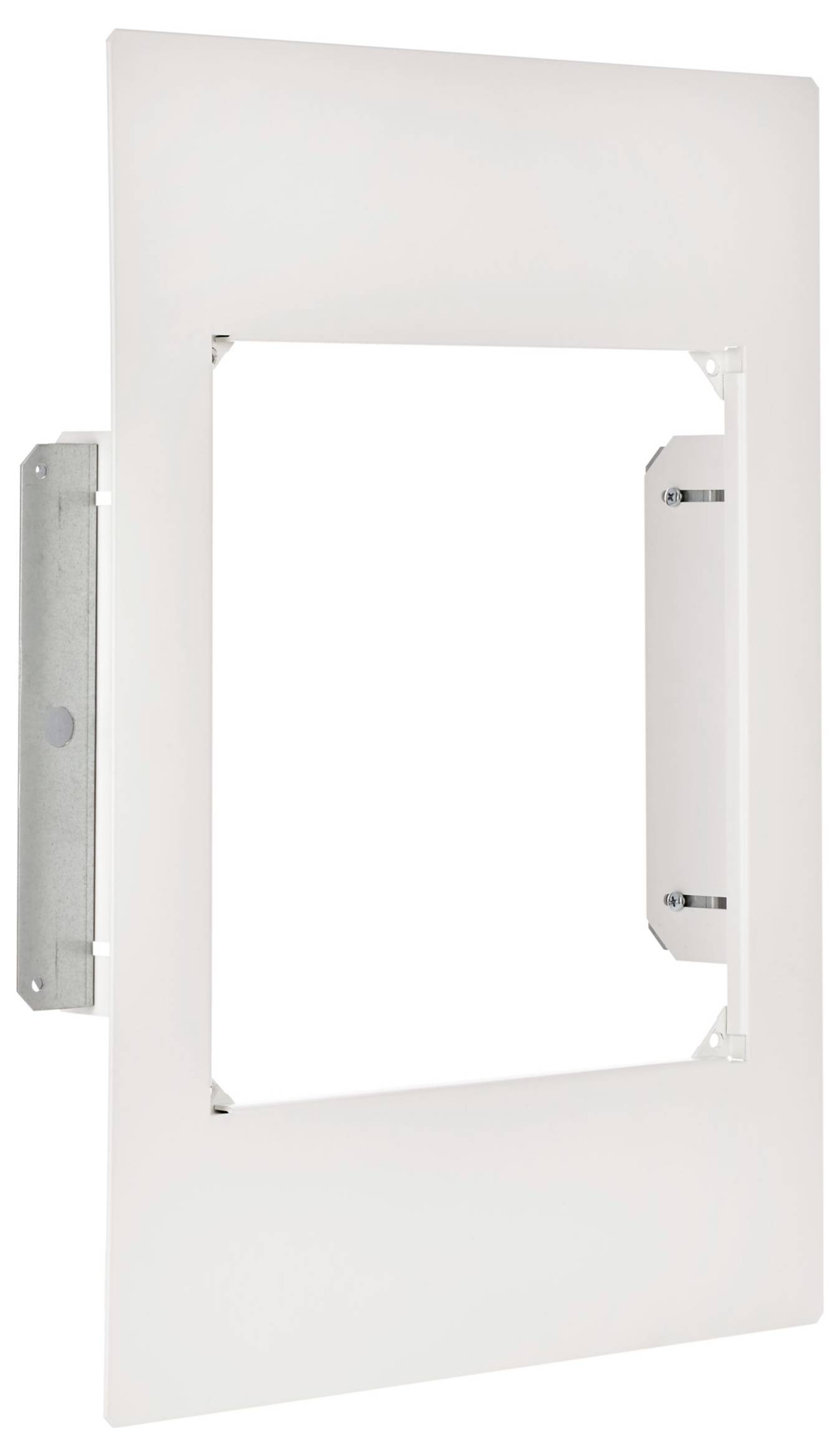 Ein Schwarzweiß-Bild von zwei verbundenen Stahlrohren, die eine L-Form bilden. Die Rohre sind mit einer Schelle gesichert.