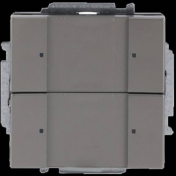 Dunkelgraues vipolares Schaltermodul mit metallischem Rahmen