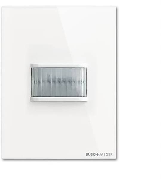 Auf der Decke montierte weiße LED-Einbauleuchte mit sichtbarem kuppelförmigem Linsen und Metallclips an den Seiten. Roter Text 