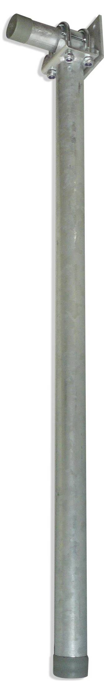 Metallisches Rohr mit T-Verbindung und Gummikappung, ähnlich einem Tretroller-Lenker oder Rohrkomponente.