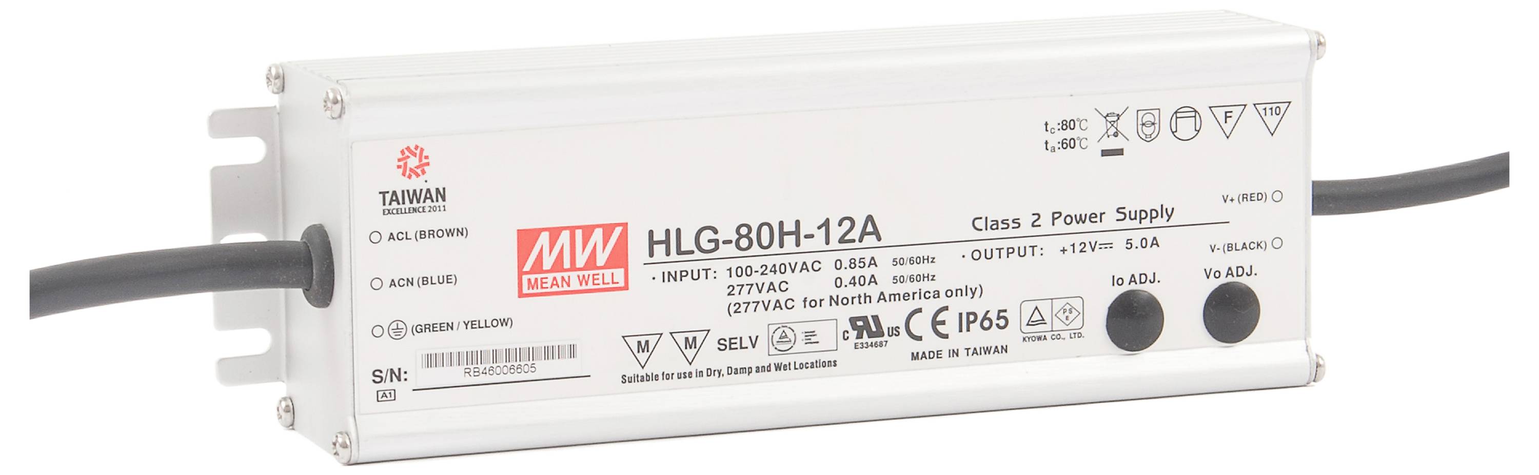 „Mean Well HLG-80H-12A Klasse-2-Stromversorgung