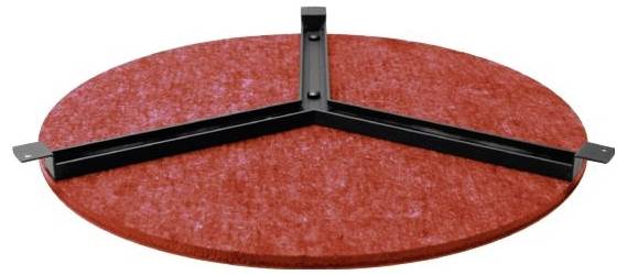 Ein rechteckiger weißer Rahmen mit einer ovalen Aussparung in der Mitte, verwendet als Zierleiste für eine Deckenleuchte.