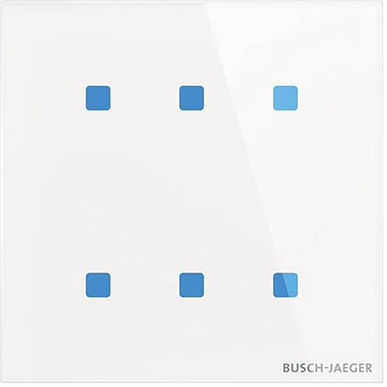 Ein Außen-LED-Flutlicht mit mehreren hellen Glühbirnen und einem dunklen Gehäuse, das zur Beleuchtung großer Flächen verwendet wird.