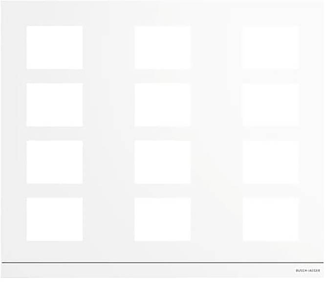 Ein leeres Raster mit zehn rechteckigen Aussparungen, die in zwei Spalten angeordnet sind, typischerweise zur Organisierung oder zum Einfügen von Elementen verwendet.