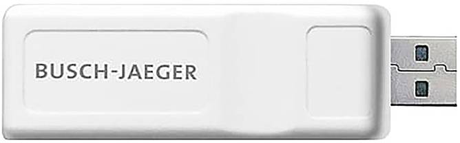 Ein weißes USB-Gerät mit der Aufschrift 