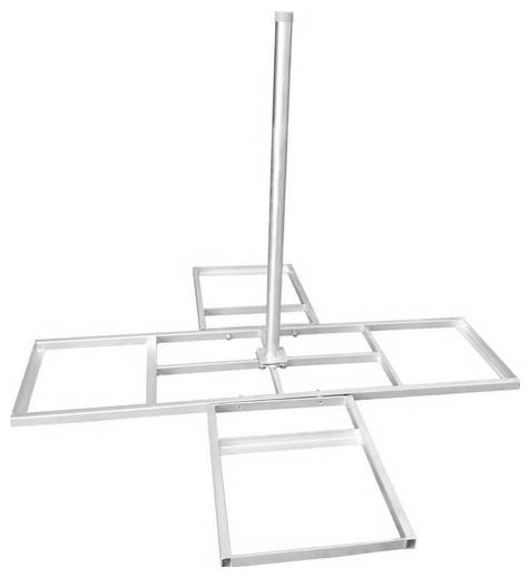 Deckenmoniertes rechteckiges LED-Leuchtengehäuse mit weißem Rahmen und Reflexionspaneel.