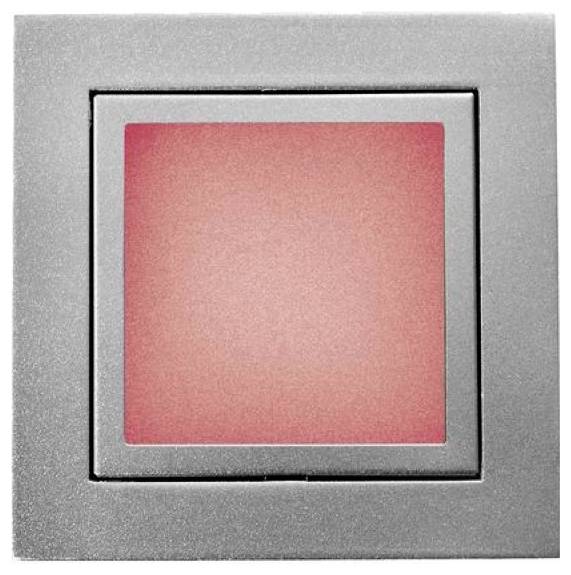 Grauer quadratischer Wandschalter mit rotem beleuchteten Mittelpanel