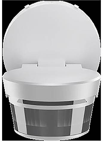 Ein rundes Toilettensitzdeckel ruht offen über einem breiten Behälter, der einem Mülleimer ähnelt, was auf ein Mehrzweckdesign oder eine ähnliche Umgebung hindeutet.