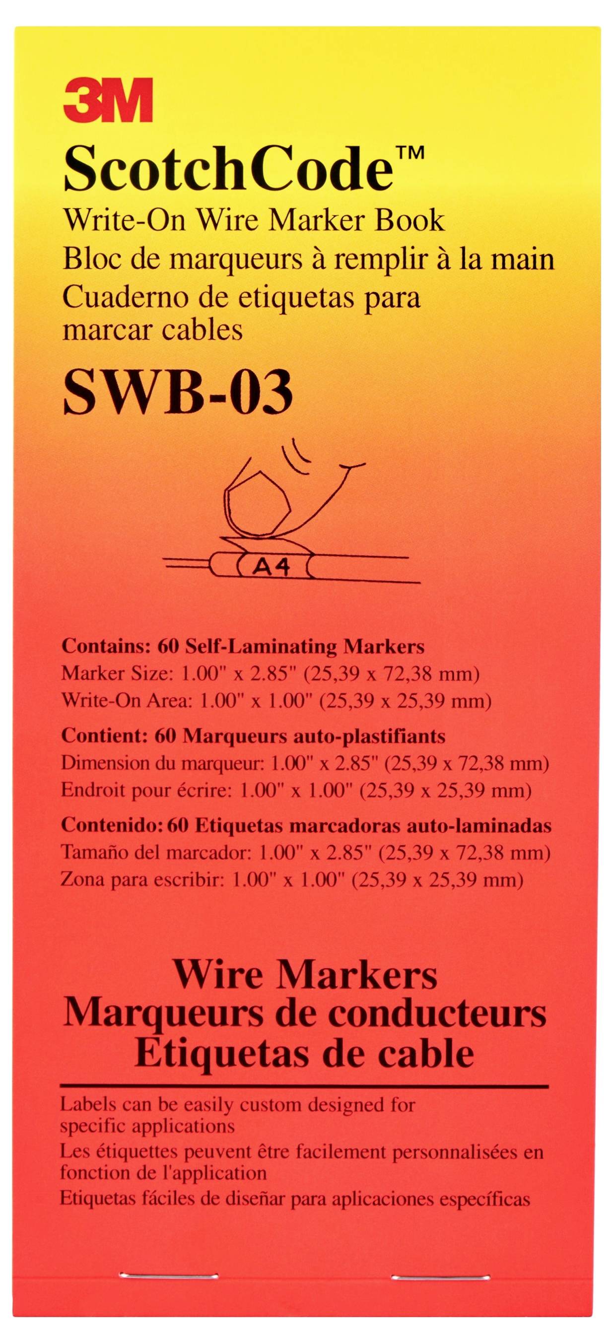 „3M ScotchCode Beschriftbare Drahtmarkierer-Buch SWB-03