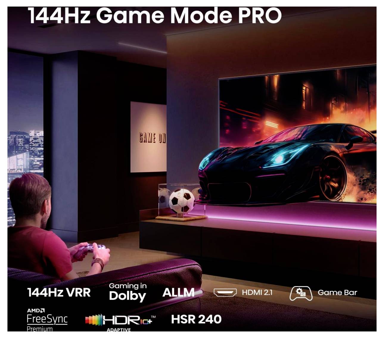 Hisense 100E7Q PRO OLED-TV 253cm 100 Zoll EEK E (A - G) Schwarz