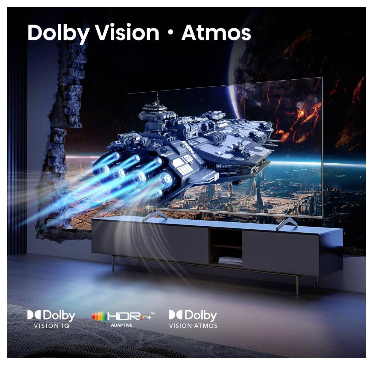 Hisense 100E7Q PRO OLED-TV 253cm 100 Zoll EEK E (A - G) Schwarz