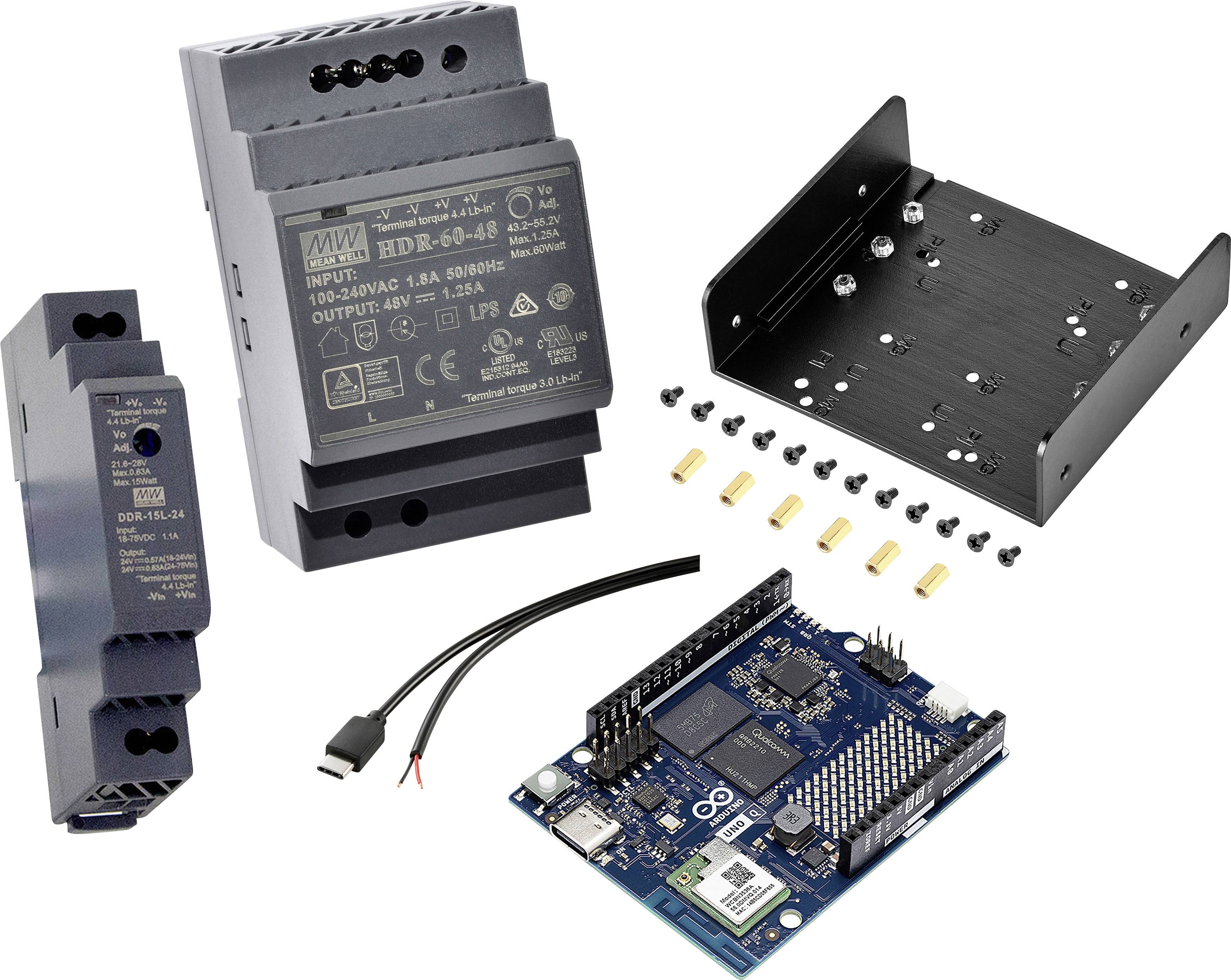TRU COMPONENTS Volta Arduino UNO Q Set (2GB / 16GB eMMC) 4 x 2.0GHz inkl. Hutschienennetzteil