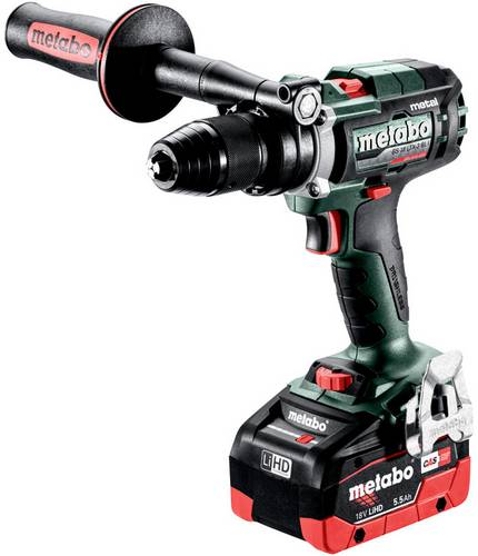 Metabo 603181660 Akku-Bohrschrauber 18 V 5.5 Ah LiHD bürstenlos, inkl. 2. Akku, inkl. Koffer, inkl.