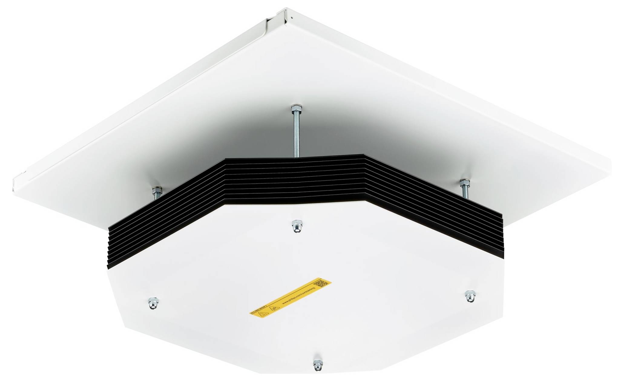 Fußbodenheizungssystem mit digitalem weißem Thermostat, schwarzer Verkabelung und rotem Heizungskabel auf Gitteroberfläche, bereit zur Installation.