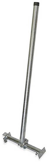 Ein hoher, zylindrischer Metallwalzengriff mit Gummigriff und horizontaler Basis, verwendet zum Walzen und Glätten von Materialien.
