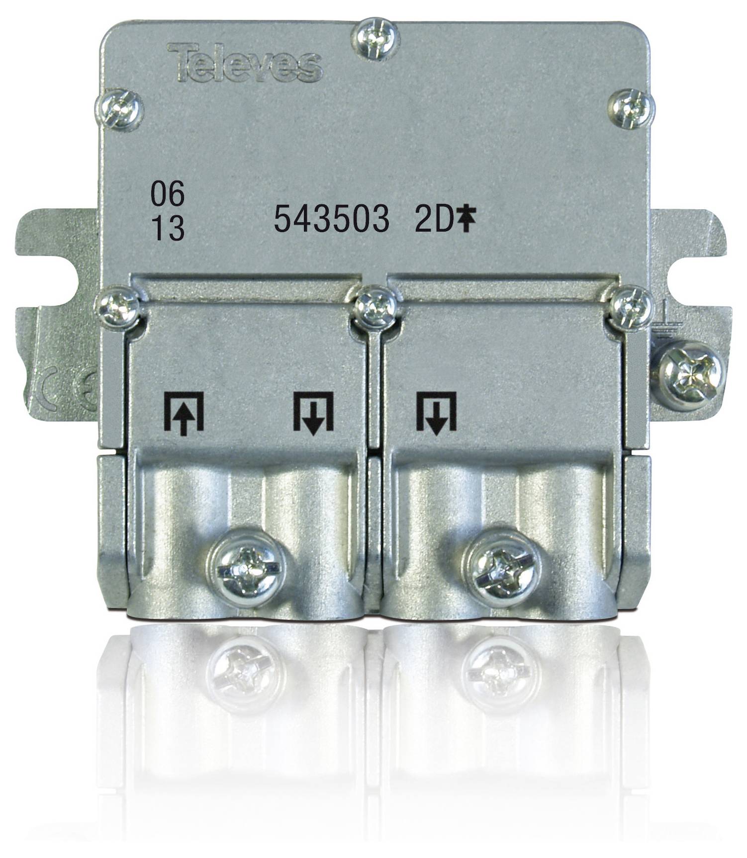 Satellitenschüssel mit der Aufschrift „Televes