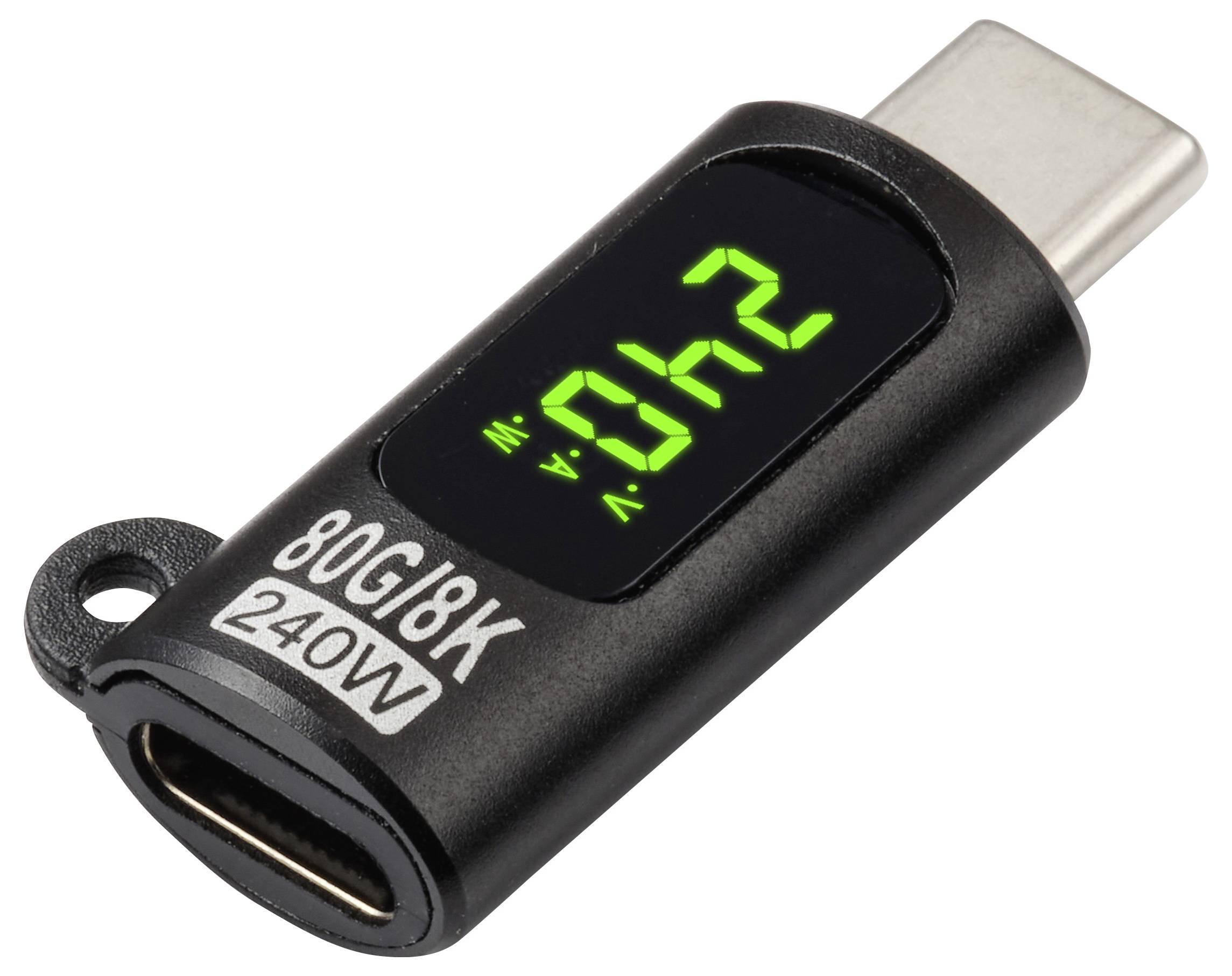Ein USB-C-Strommessgerät zeigt „24 V